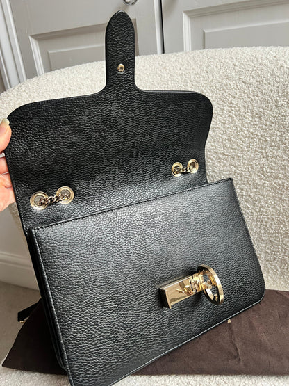 Gucci Interlocking GG Black Medium Shoulder Bag