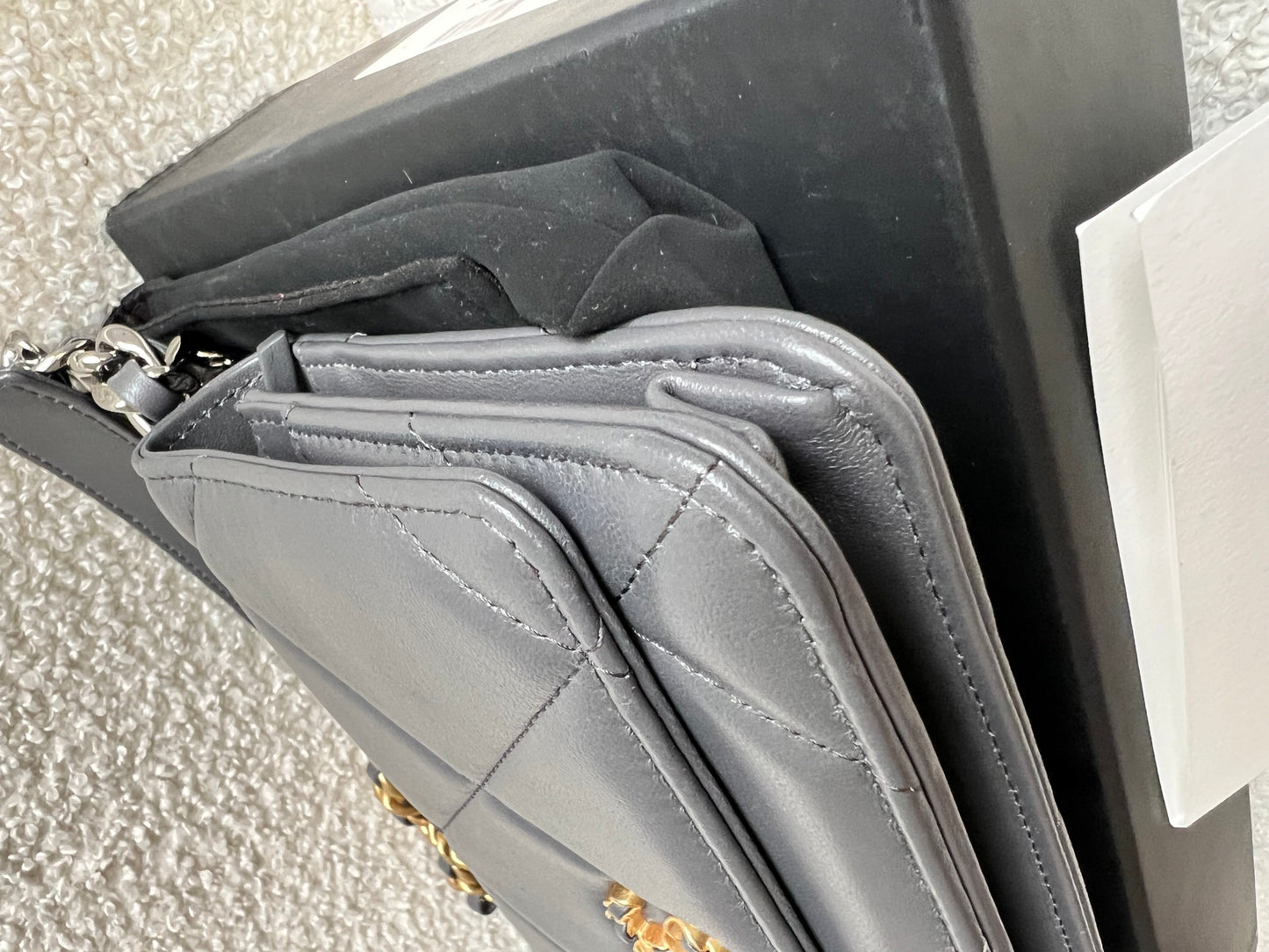 Chanel Grey 19 Wallet on Chain