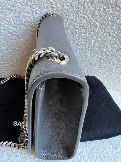 Yves Saint Laurent (YSL) Light Grey Small Kate Tassel (RRP £1,550)