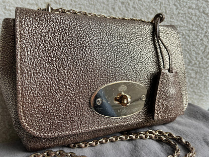 Mulberry Metallic Mushroom Regular Lily with Gold Hardware (RRP £995)