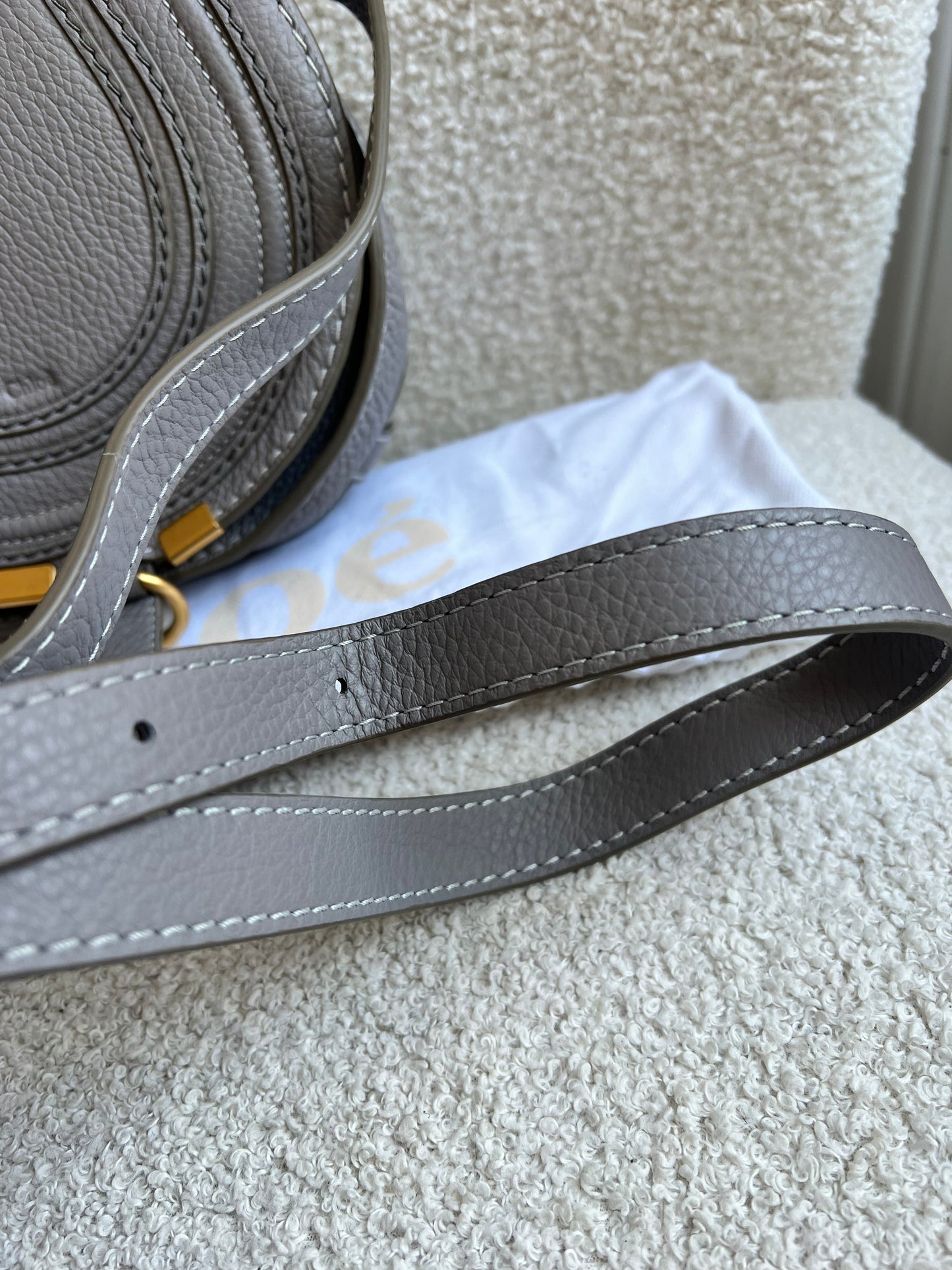 Chloe Small Cashmere Grey Marcie Saddle Bag (RRP £1050)
