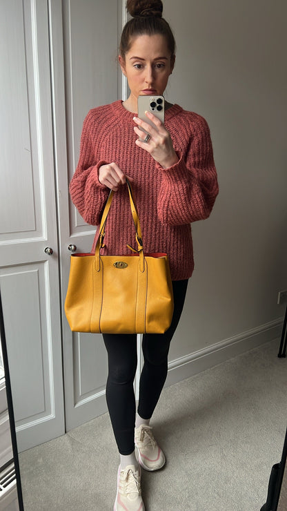 Mulberry Small Deep Amber Bayswater Tote (RRP £795)