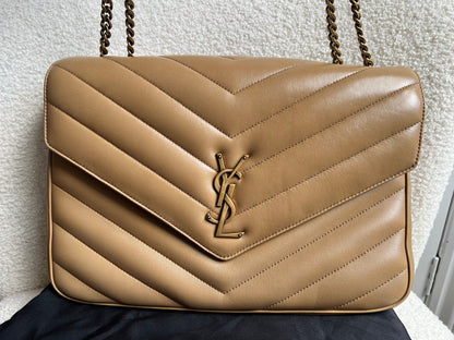 Yves Saint Laurent (YSL) Medium Natural Tan LouLou (RRP £2145)