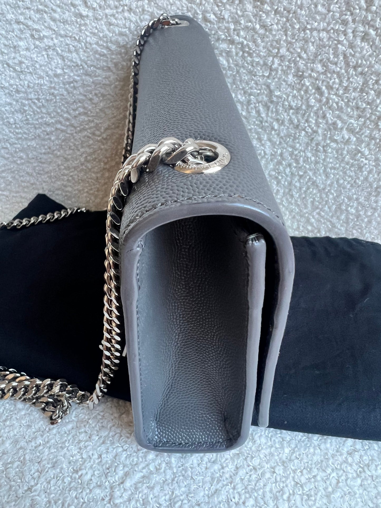 Yves Saint Laurent (YSL) Light Grey Small Kate Tassel (RRP £1,550)