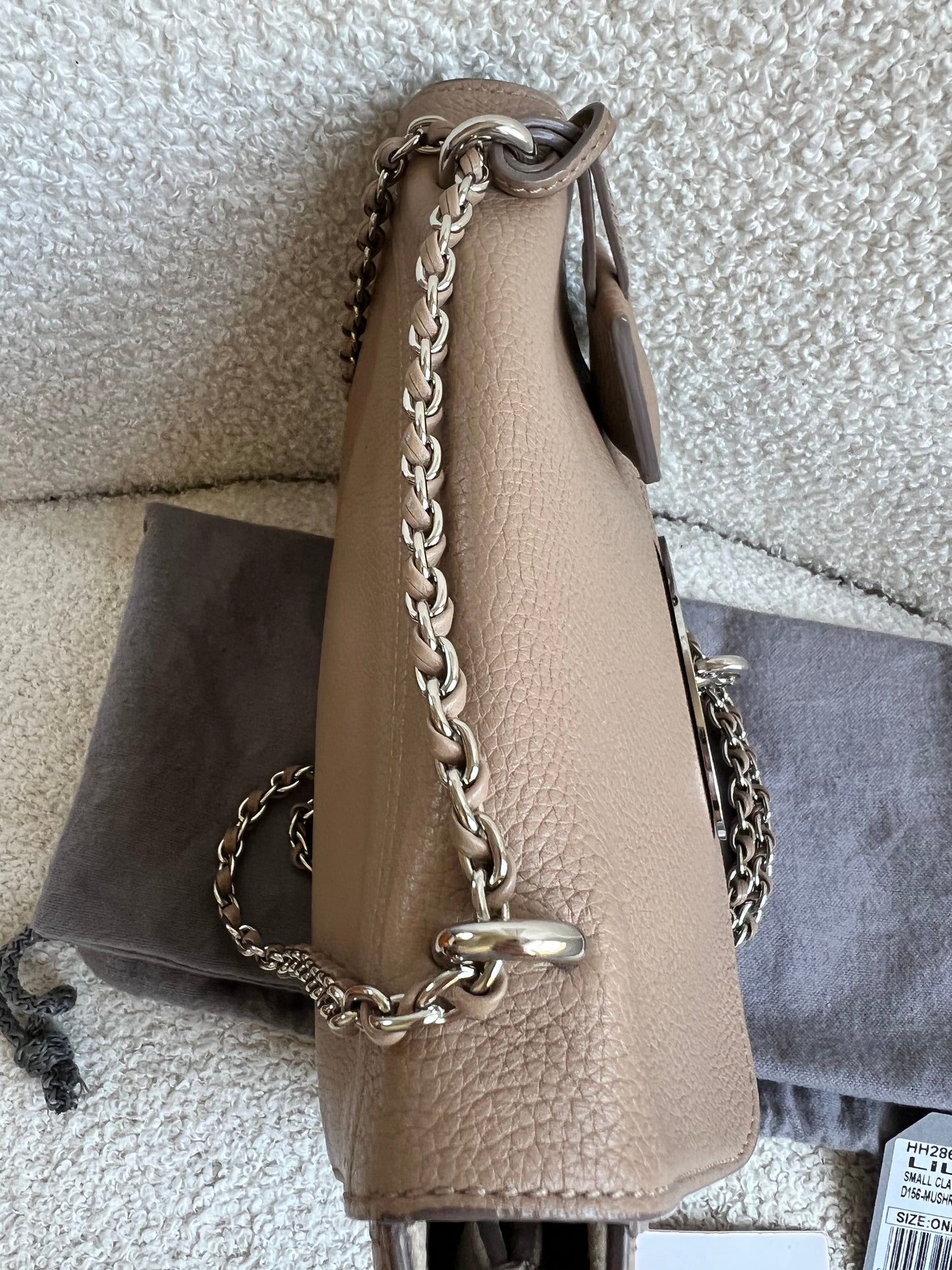 Mulberry Mushroom Grey Regular Lily with Silver Hardware (RRP £995)