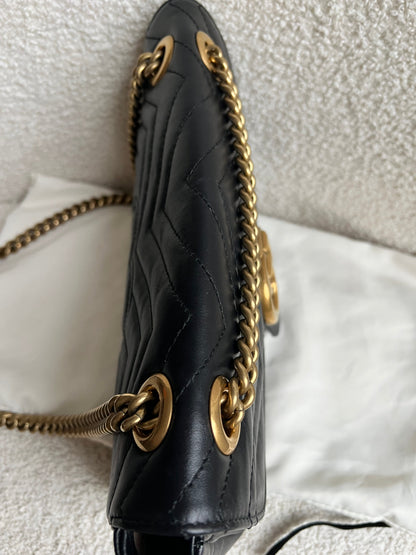 Gucci GG Black Marmont Small Shoulder Bag (RRP £2070)