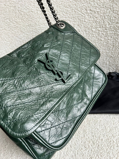 Yves Saint Laurent (YSL) Green Medium Niki Chain Bag (RRP £2430)