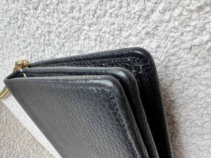 Gucci Black GG Marmont Chain Wallet (RRP £790)