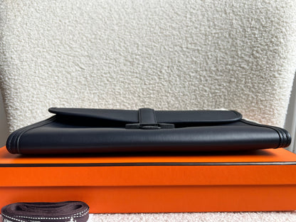 Hermes Jige Elan 29 Clutch in Bleu Nuit (RRP £3360)
