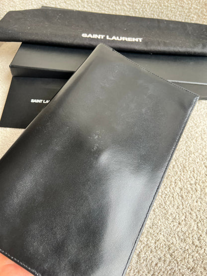 Yves Saint Laurent (YSL) Black Uptown Pouch Clutch (RRP £580)