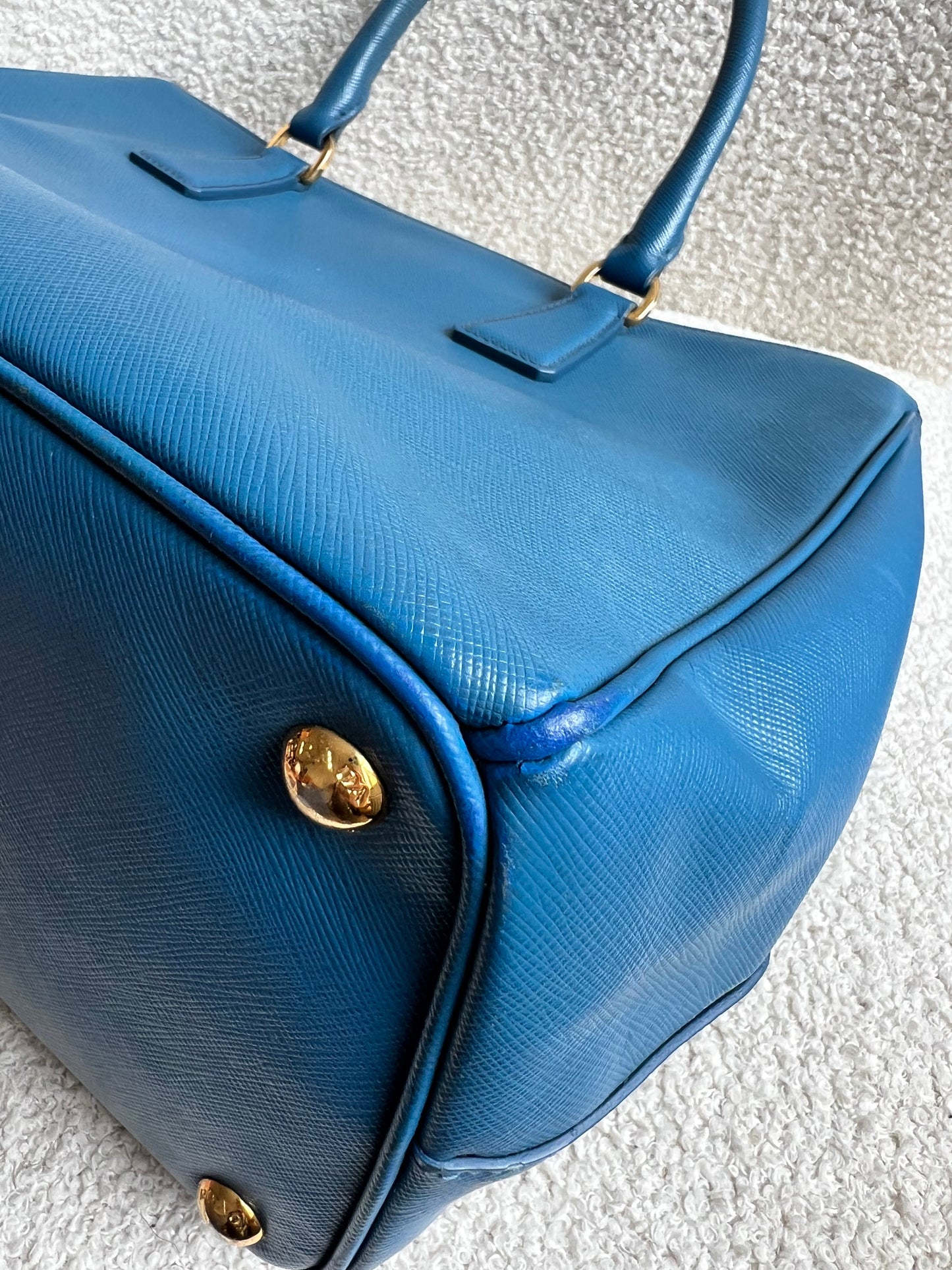 Prada Blue Saffiano Tote