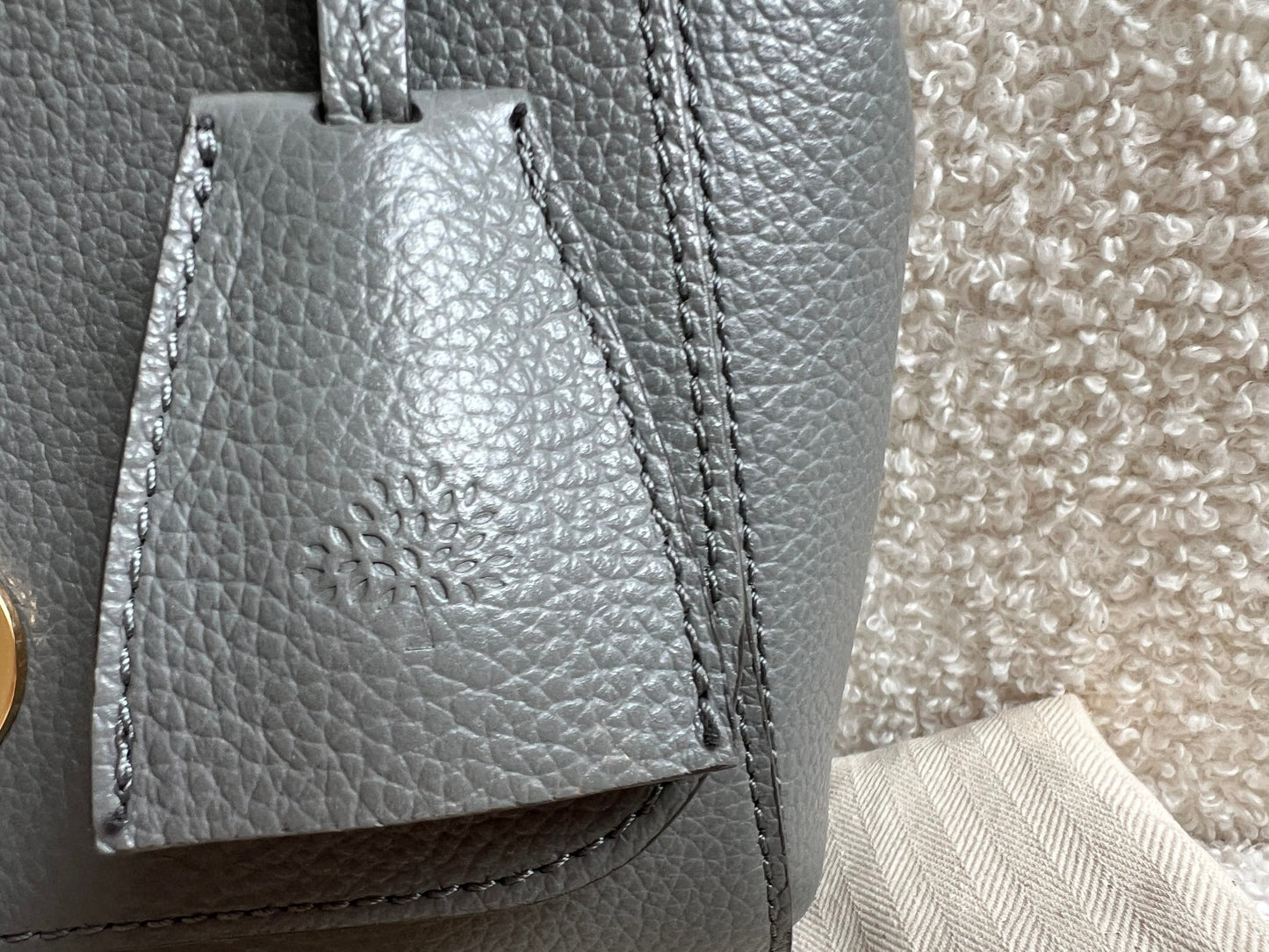 Mulberry Charcoal Grey Regular Lily with Gold Hardware (RRP £995)