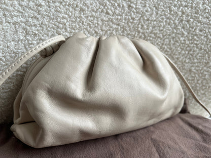 Bottega Veneta Cream Mini Pouch Clutch