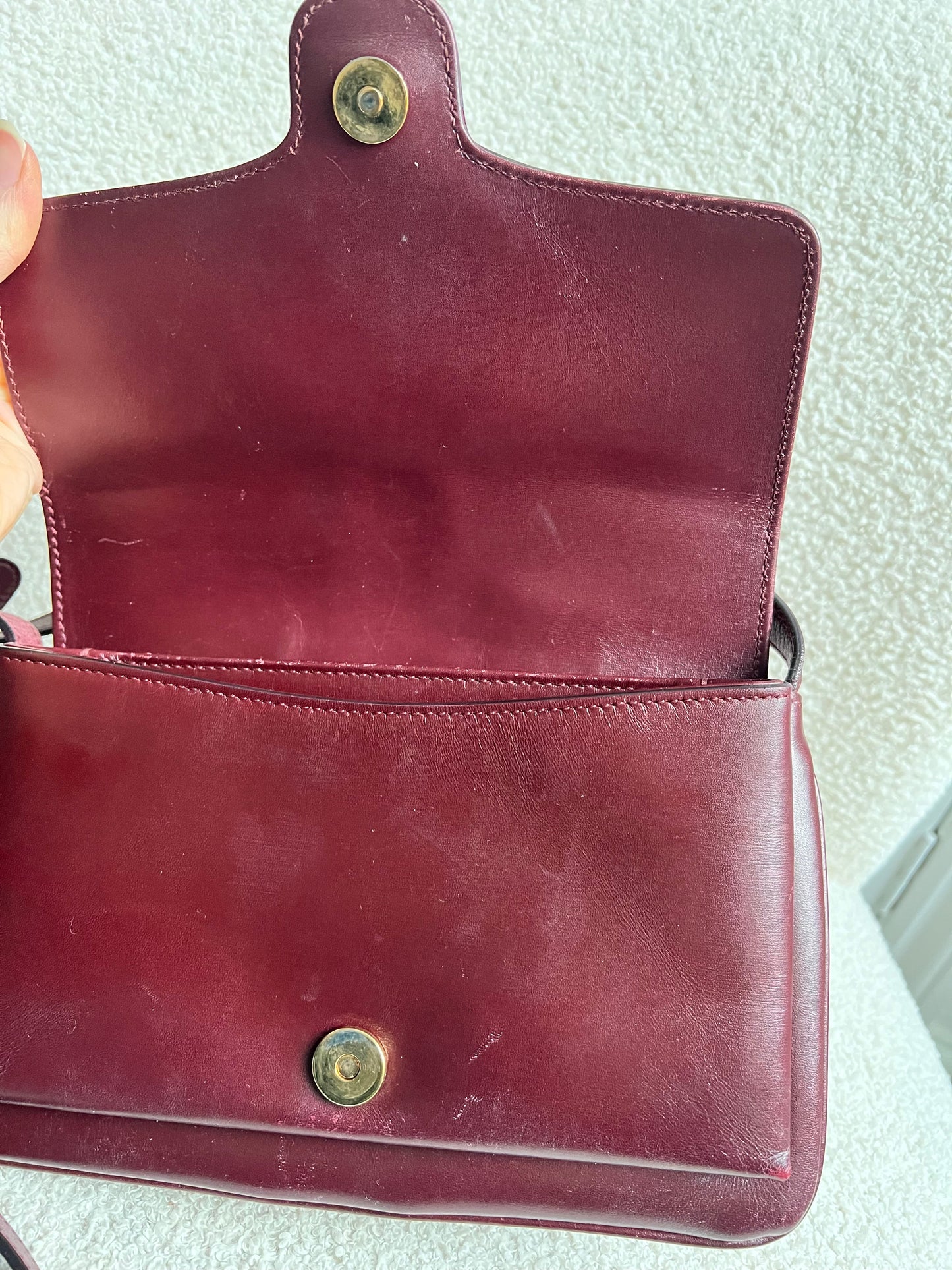 Gucci Burgundy Small Arli Shoulder Bag