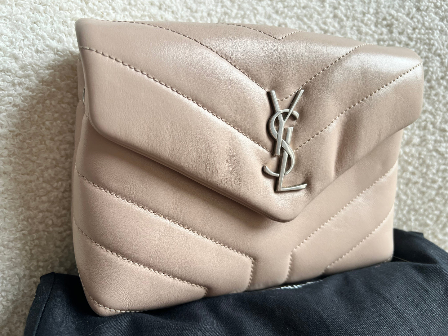 Yves Saint Laurent (YSL) Pale Pink Toy Lou Lou with Silver Hardware (RRP £1,380)