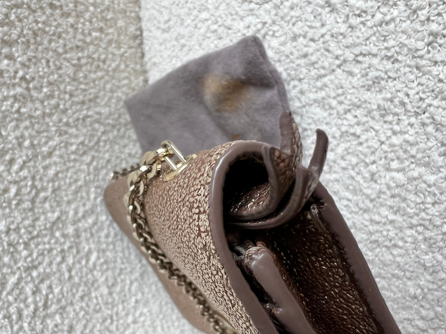 Mulberry Metallic Mushroom Bayswater Clutch (RRP £495)