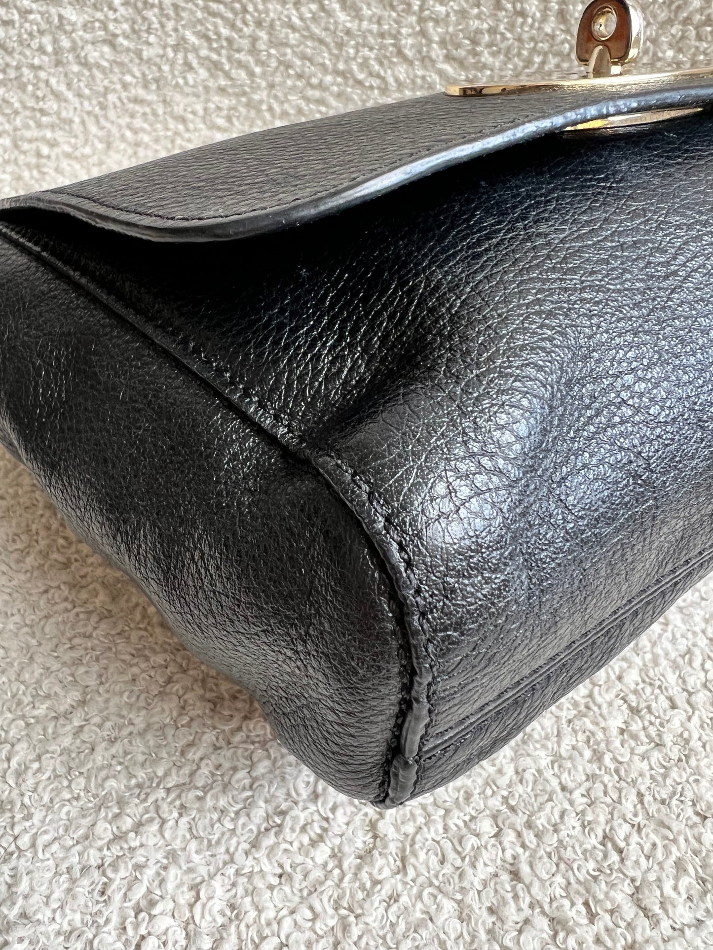 Mulberry Black Regular Lily with Gold Hardware