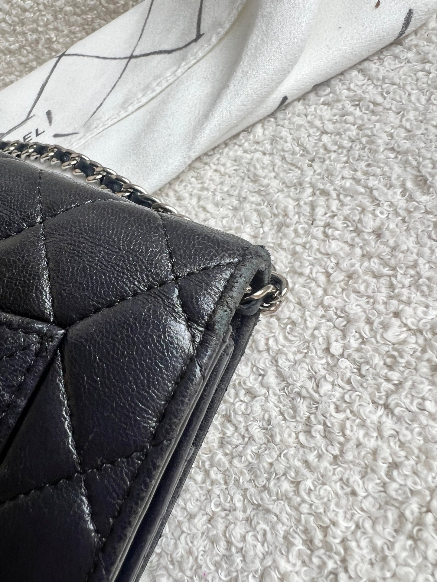 Chanel Wallet on Chain in Black Lambskin Silver Hardware (RRP £2,820)