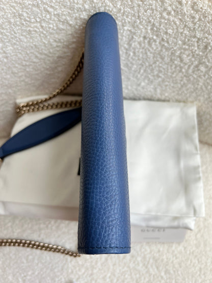 Gucci Blue Soho Chain Wallet