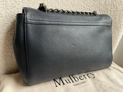 Mulberry Midnight Medium Lily with Silver Hardware (RRP £1095)