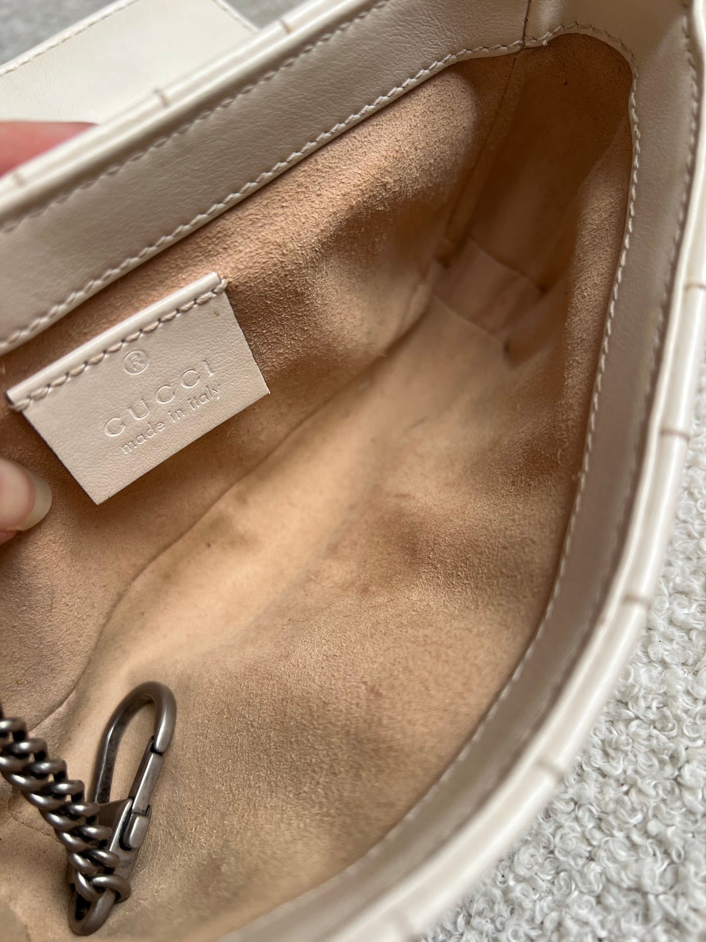 Gucci GG Cream Marmont Super Mini Aria Shoulder Bag (RRP £985)