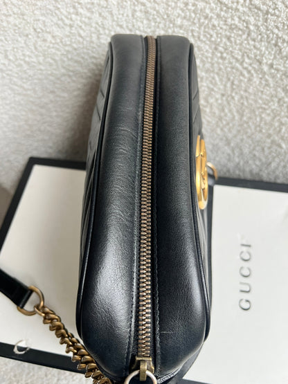 Gucci GG Black Marmont Small Shoulder Bag (RRP £1440)