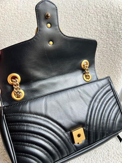 Gucci GG Black Marmont Small Shoulder Bag (RRP £2070)