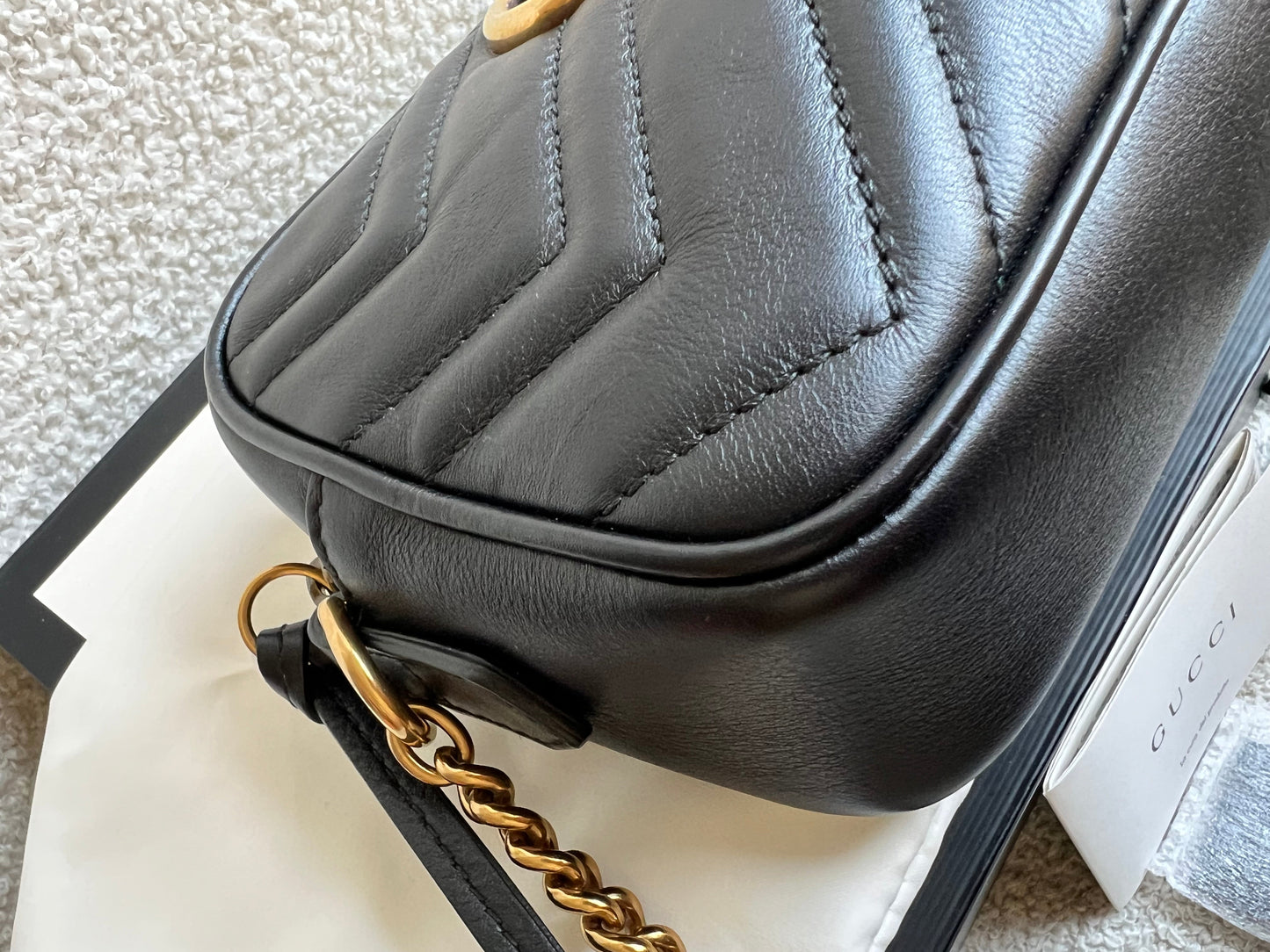 Gucci GG Black Marmont Mini Shoulder Bag (RRP £1,360)