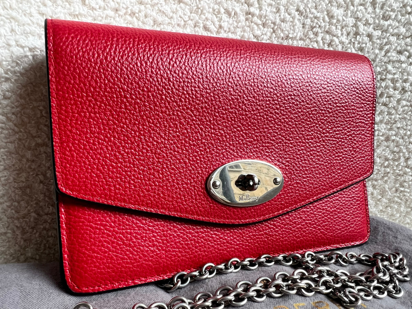Mulberry Lancaster Red Small Darley Shoulder Bag (RRP £695)