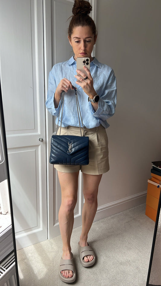 Yves Saint Laurent (YSL) Navy Blue Small LouLou (RRP £1,900)