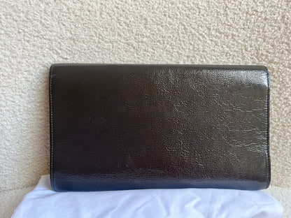Yves Saint Laurent (YSL) Grey Patent Belle de Jour Clutch