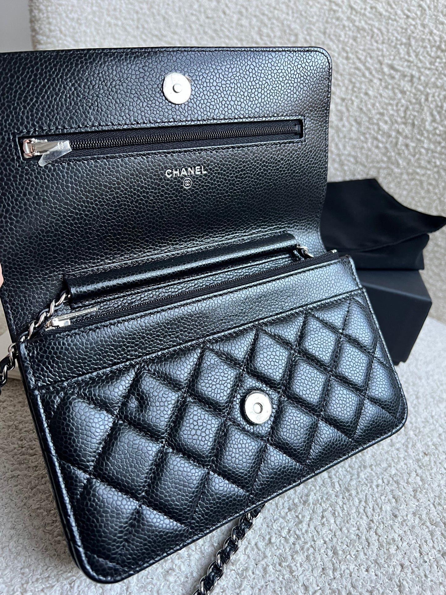 Chanel Black Caviar Wallet on Chain (RRP £2,930)
