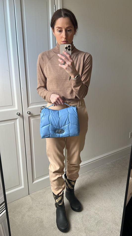 Mulberry Cornflower Blue Softie in Pillow Effect Nappa Leather (RRP £1650)