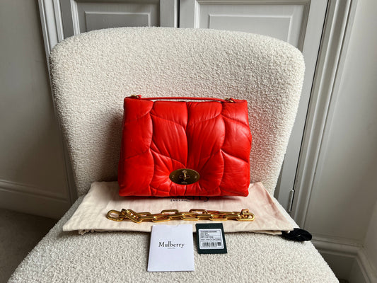 Mulberry Coral Orange Softie in Pillow Effect Nappa Leather (RRP £1650)