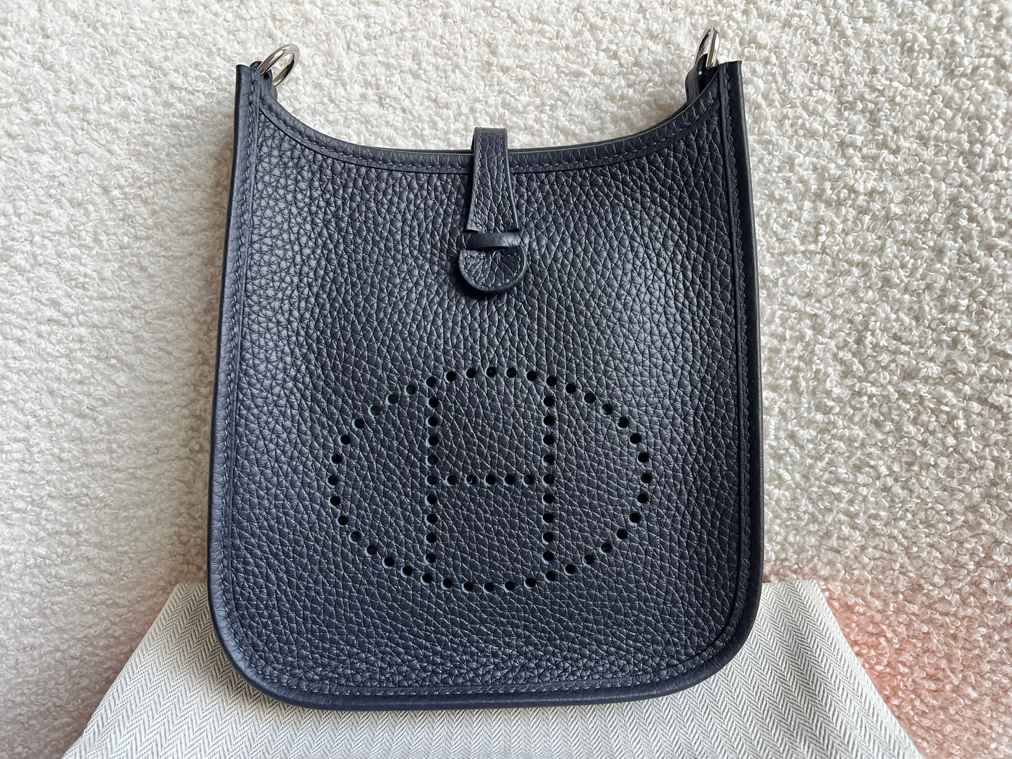 Hermes Evelyne TPM in Caban Clemence Leather with Palladium Hardware