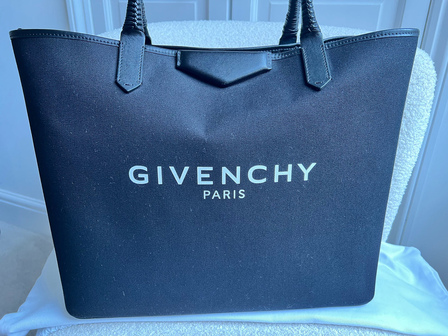 Givenchy Large Antigona Black Canvas Tote Bag