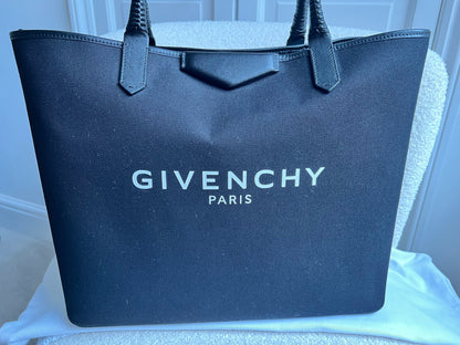 Givenchy Large Antigona Black Canvas Tote Bag