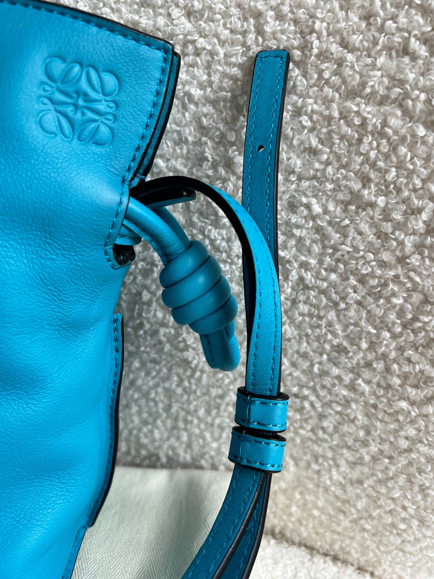 Loewe Cyan Mini Flamenco Clutch Bag (RRP £1800)
