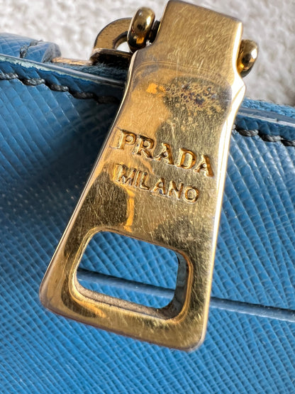 Prada Blue Saffiano Tote