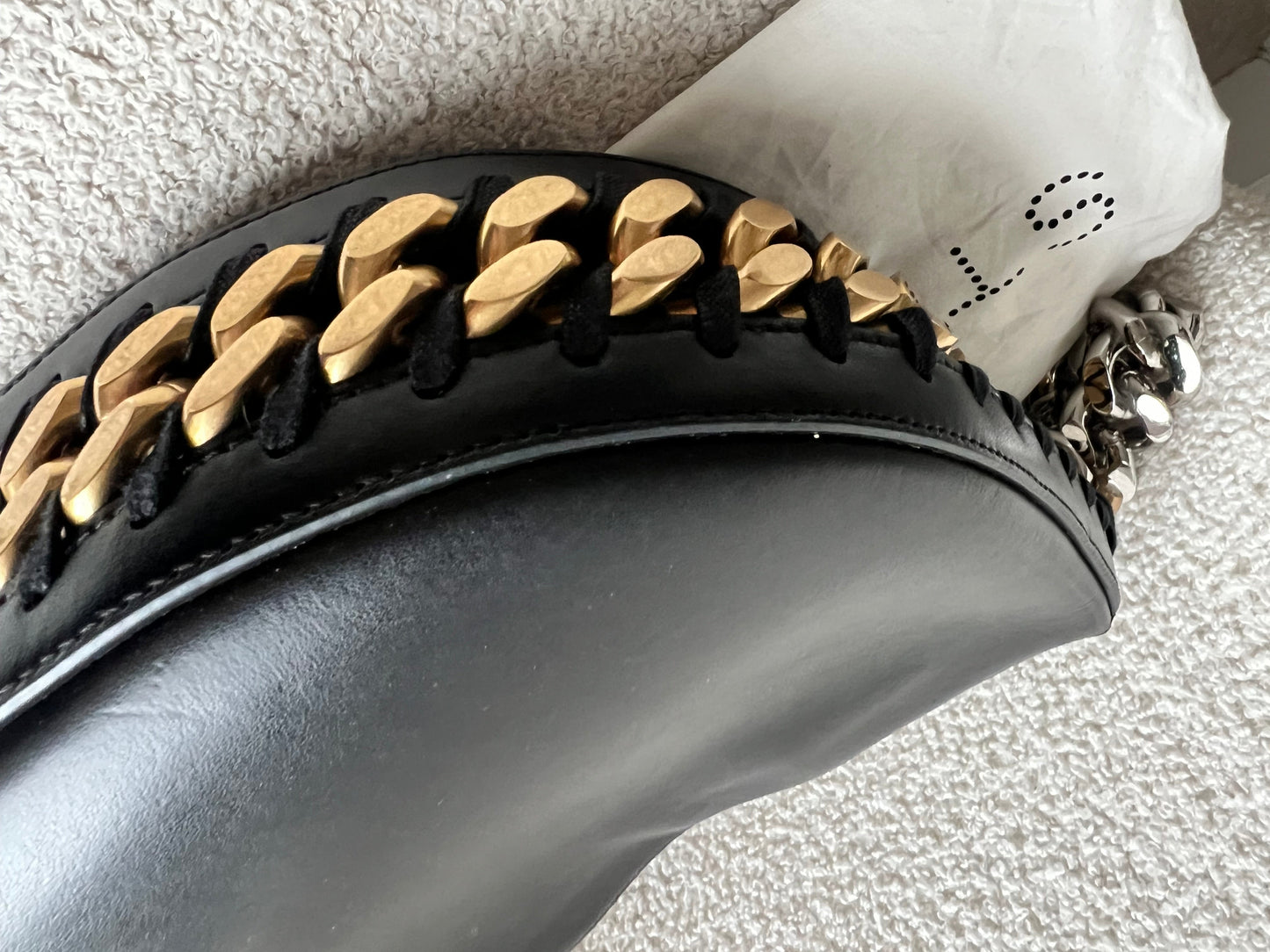 Stella McCartney Frayme Black Faux Leather Bag (RRP £1490)