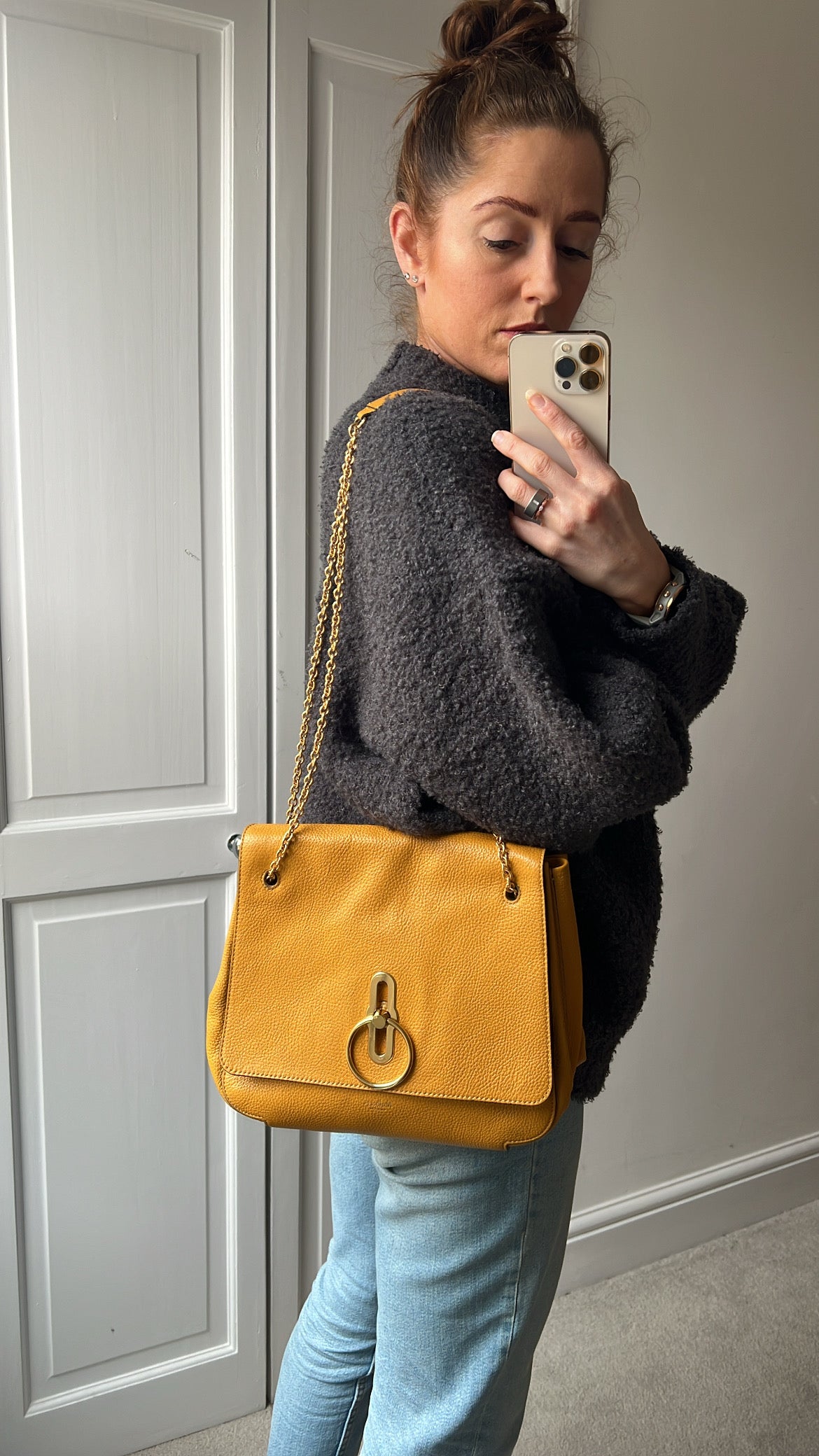 Mulberry Deep Amber Marloes Satchel (RRP £1095)