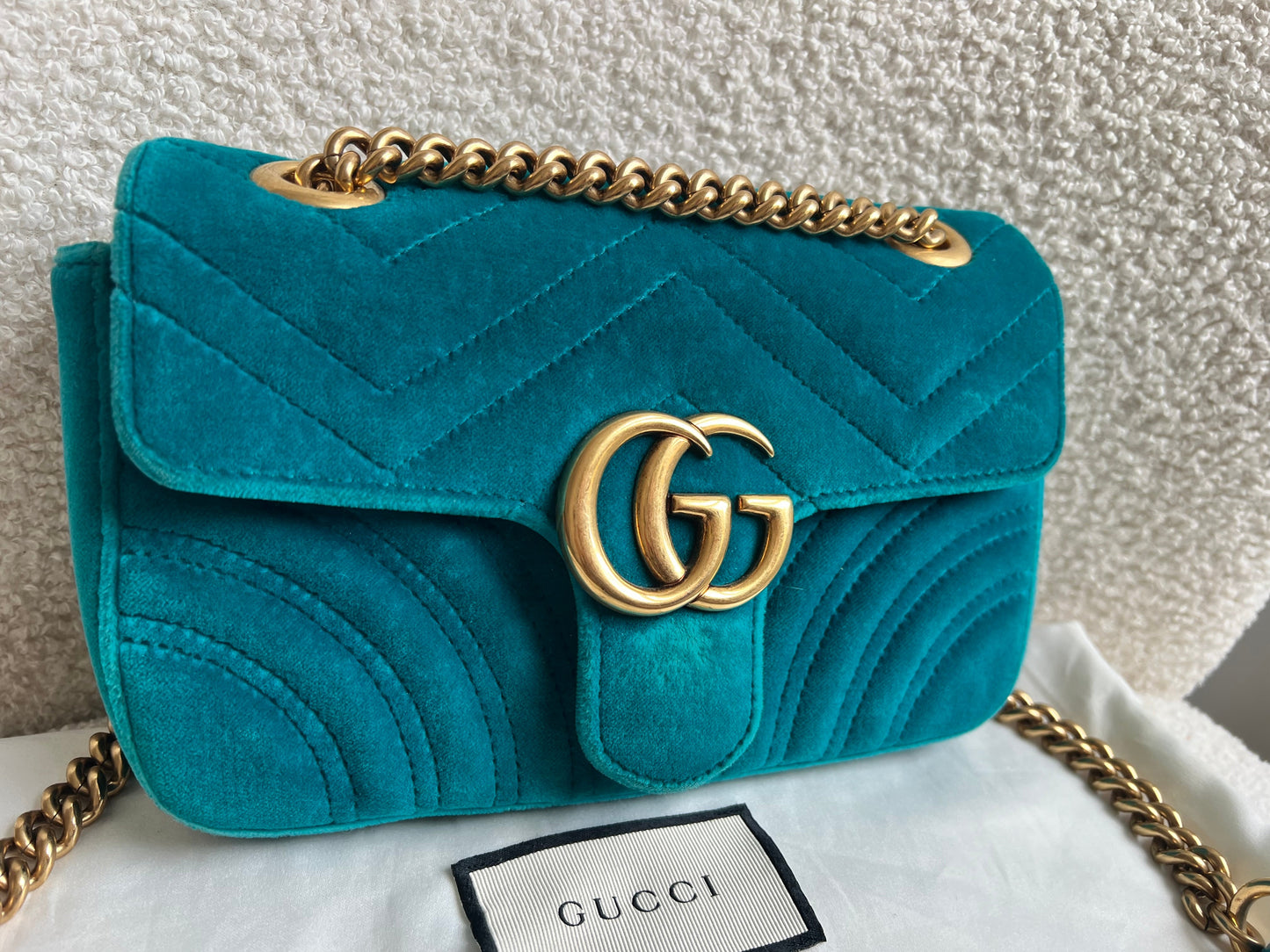 Gucci GG Mini Velvet Marmont Mini Shoulder Bag (RRP £1295)