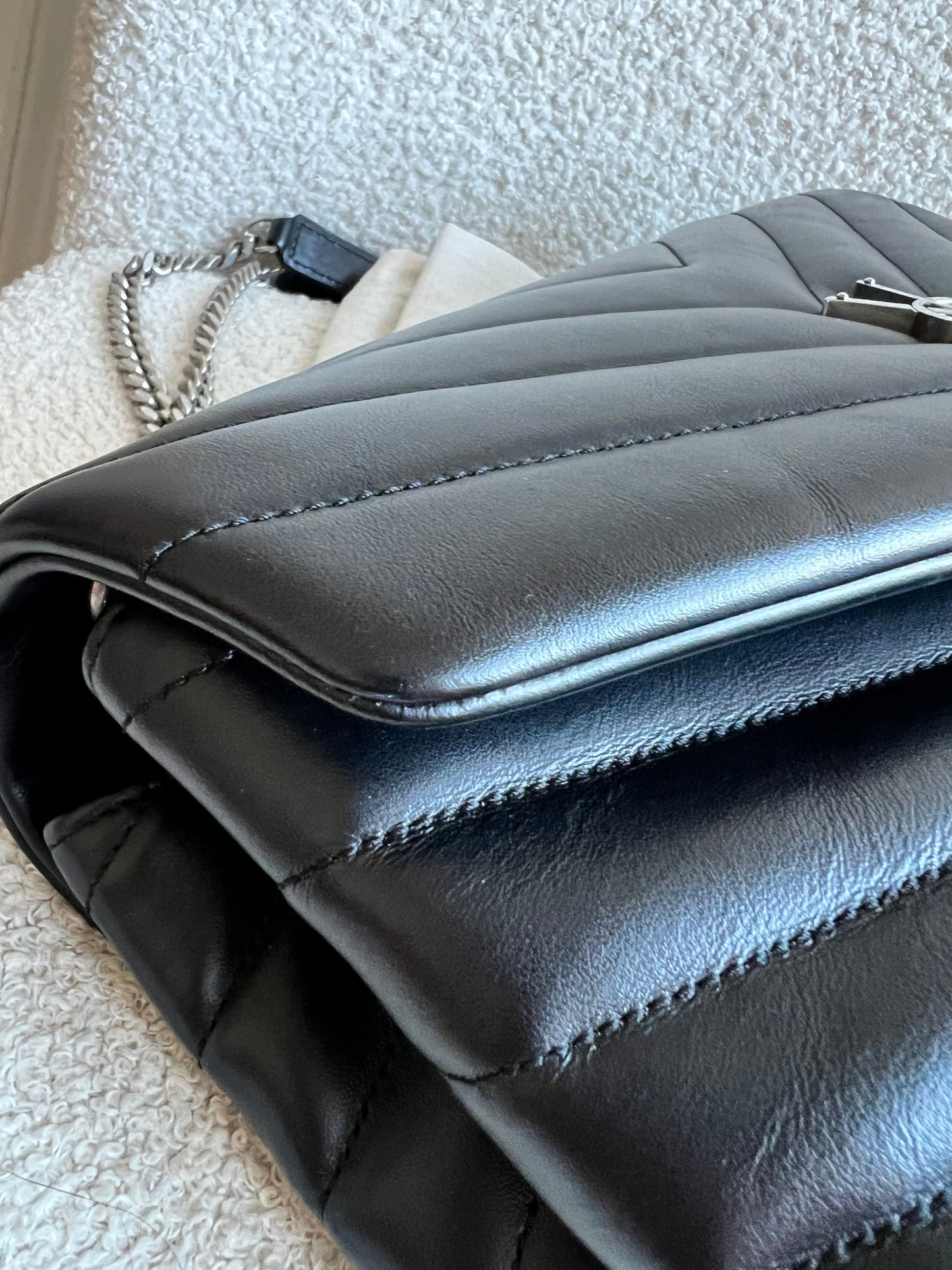 Yves Saint Laurent (YSL) Medium Black Lou Lou (RRP £2,100)