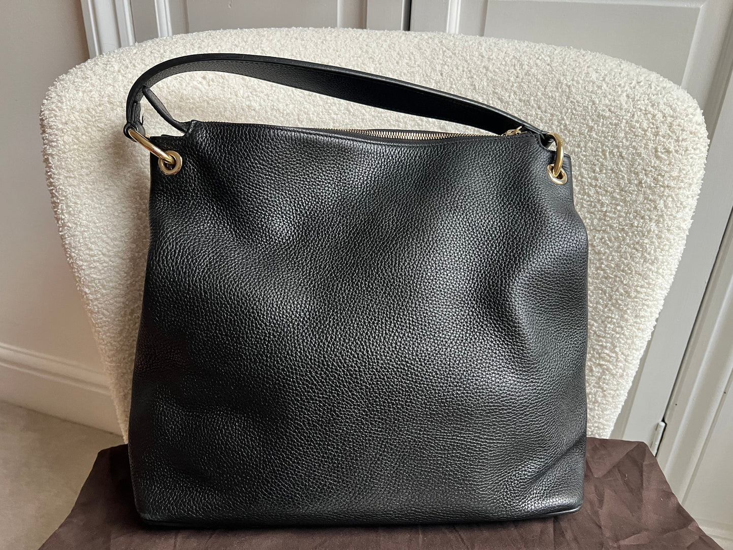 Gucci Soho Large Hobo in Black Pebbled Calfskin