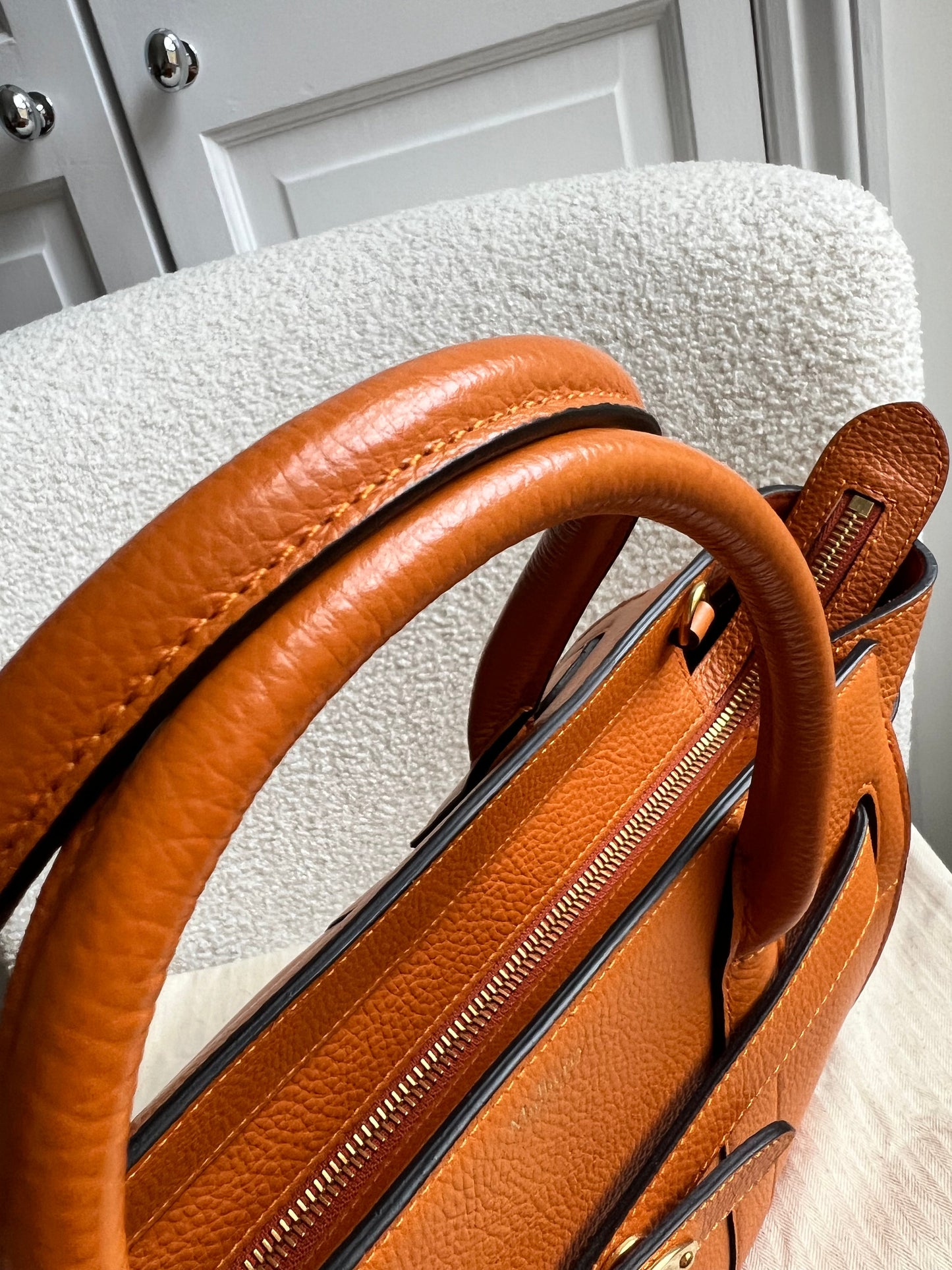 Mulberry Orange Small Zipped Bayswater (RRP £1,195)