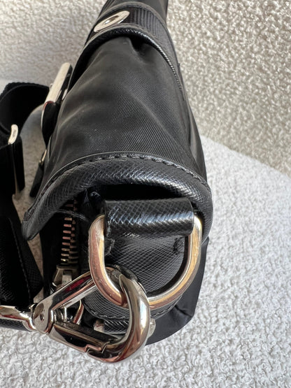 Prada Vintage Nylon Buckle Shoulder Bag