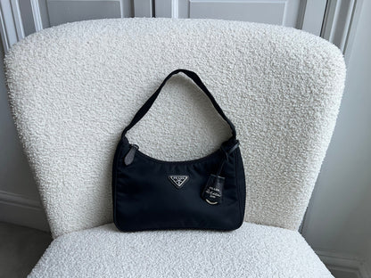 Prada Re-edition Black Nylon Shoulder Bag (RRP £920)