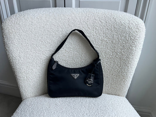 Prada Re-edition Black Nylon Shoulder Bag (RRP £920)