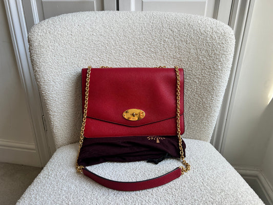 Mulberry Scarlet Red Large Darley Shoulder Bag (RRP £895)