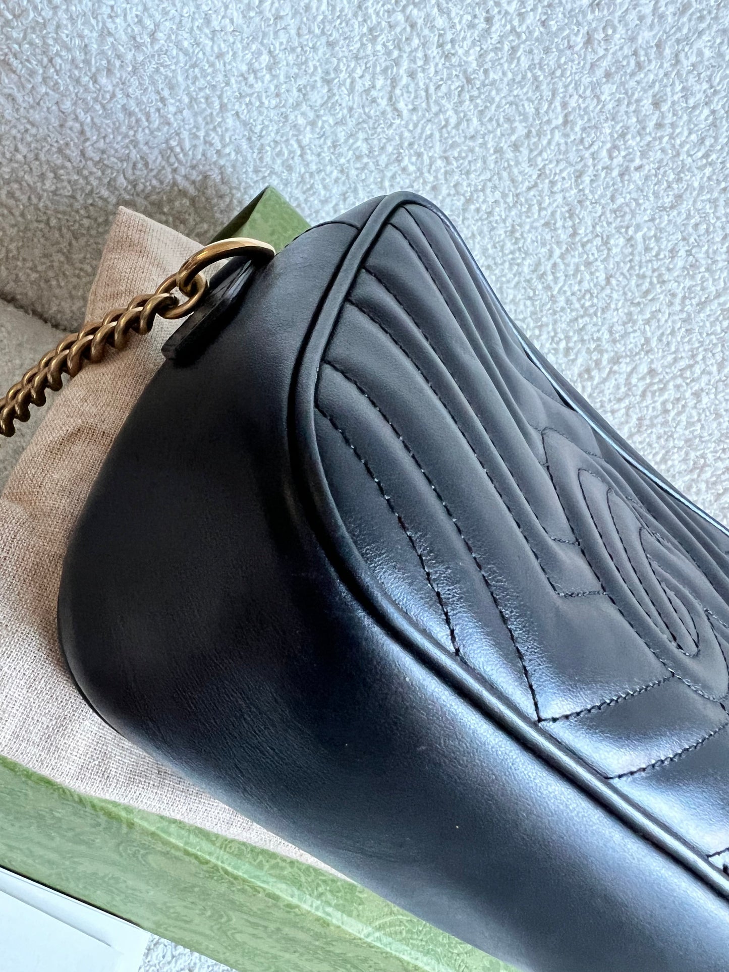 Gucci GG Black Marmont Small Shoulder Bag (RRP £1440)